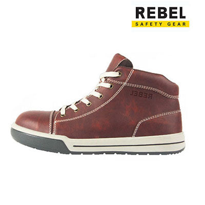 Rebel Safety Sneaker Hi-Top Brown  |  CT-SFSH009