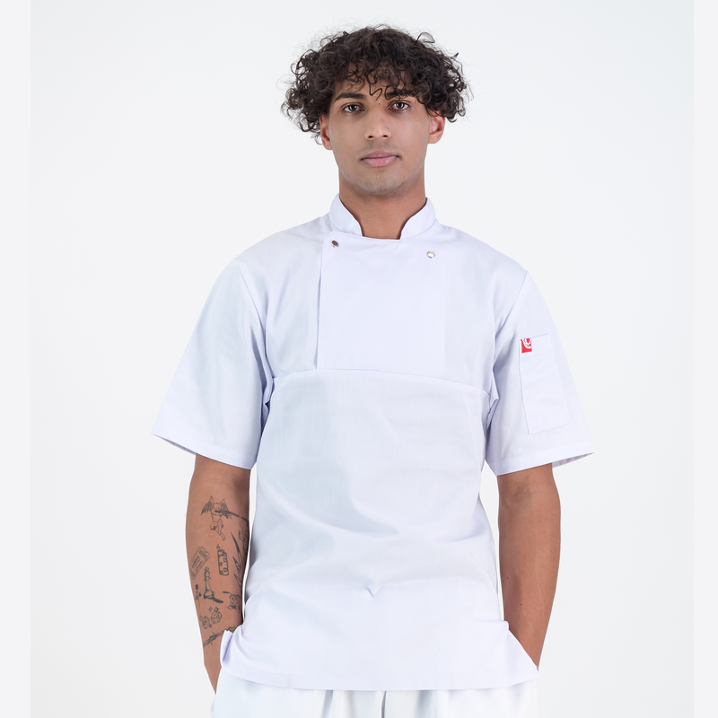 'The Craftsman' Short Sleeve Pull-Over Utility Chef Jacket | CUL205