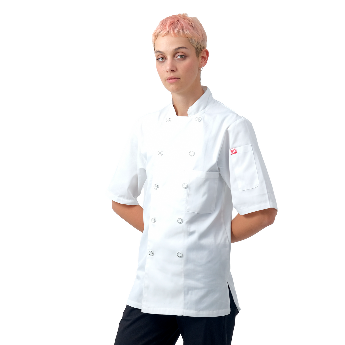 The Thymeless' Short Sleeve Double-Breasted Chef Jacket | CUL202
