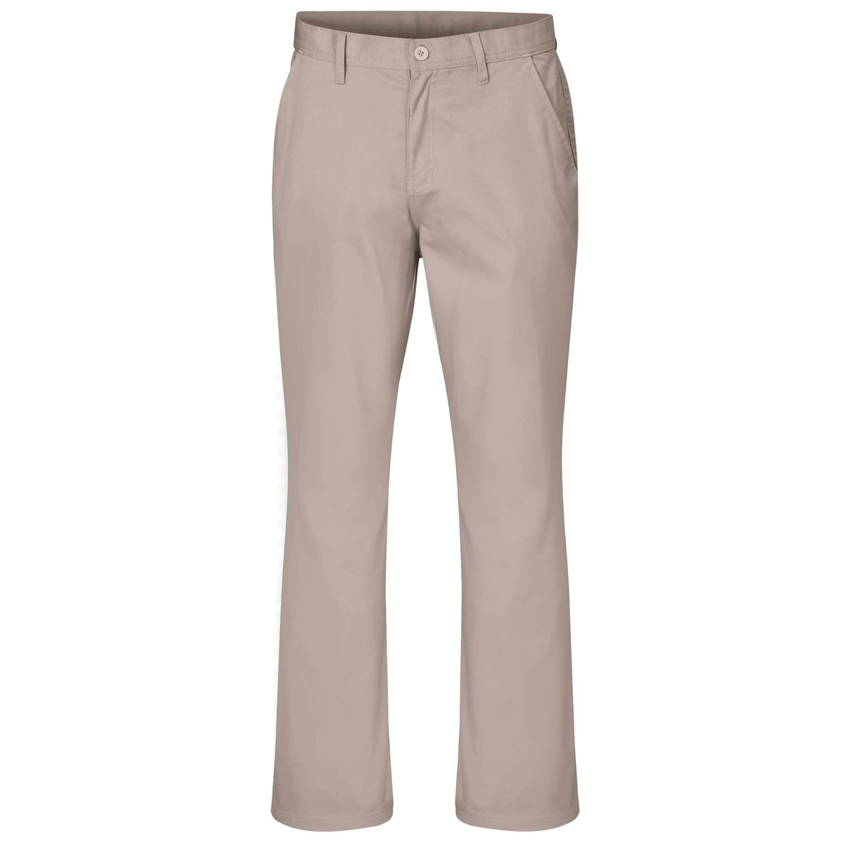 Mens Flat Front Cotton Chino Pants